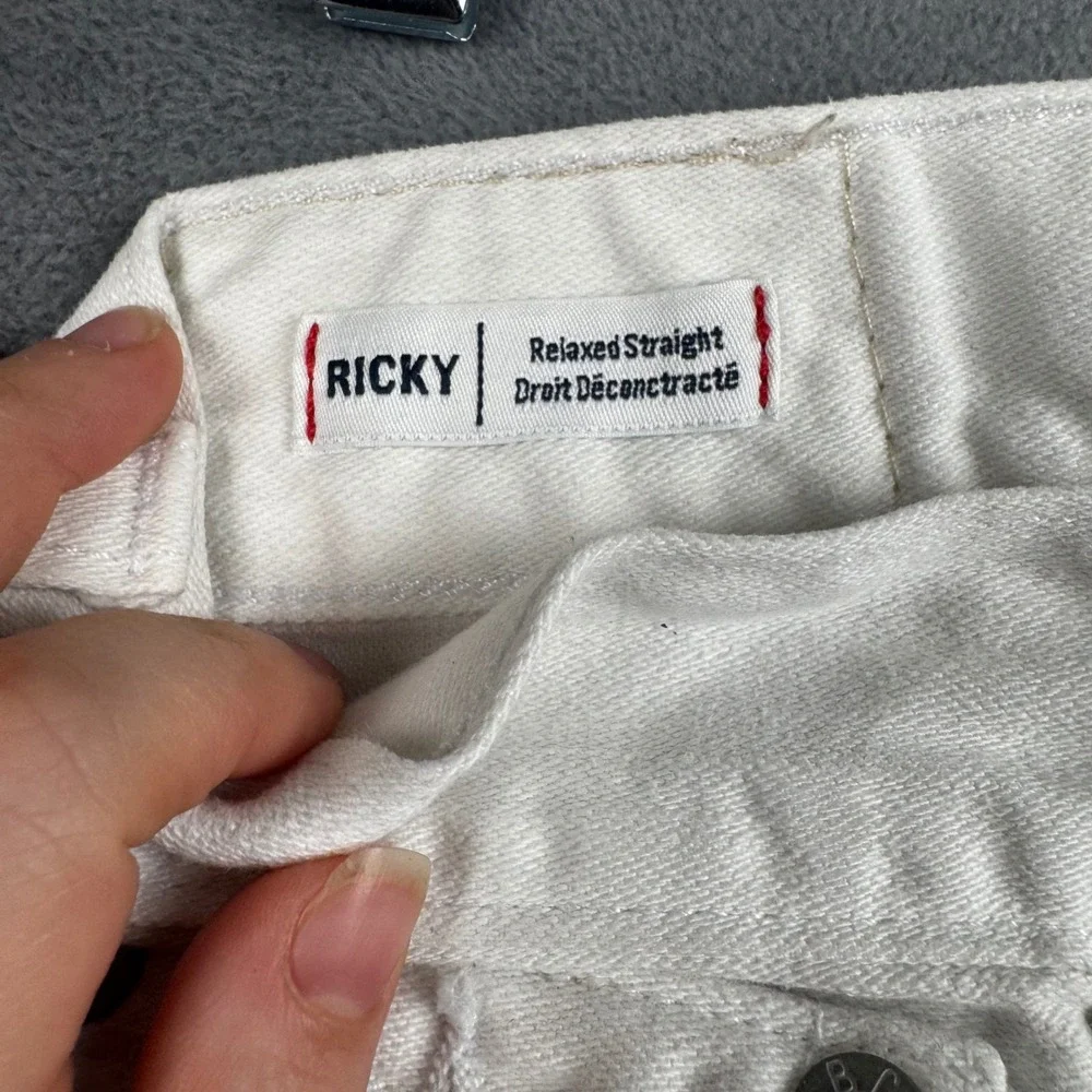 True‎ Religion Ricky Relaxed Straight White Denim Shorts Mens 30 Made in USA